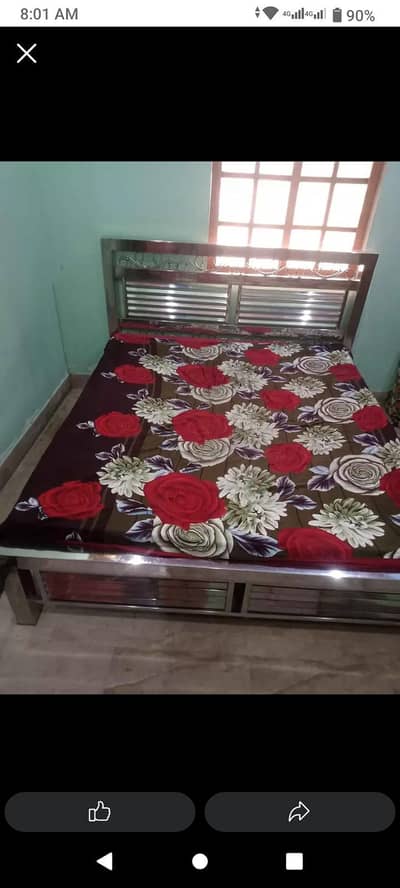 stainless steel king size bed without mattress new vip condition