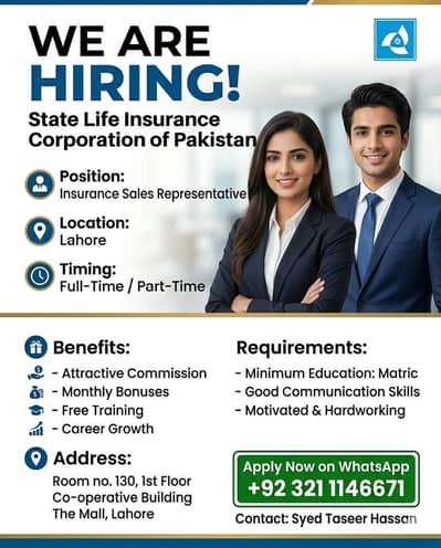 Sales Representative – State Life Insurance (Hiring Now)