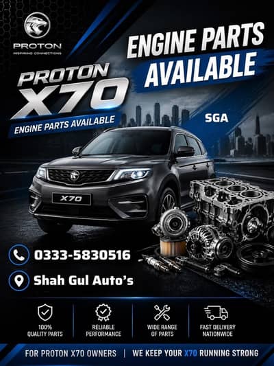 Proton x70 Premium 1.5L Turbo complete with DCT transmission. 