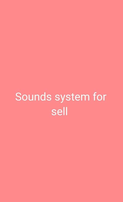 sounds system for sell