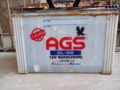 AGS GL-100 Battery (12V 80AH) - Good Condition - 15 Plates