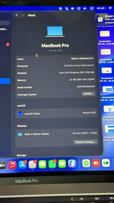 MacBook Pro 16” 2019 i7 32GB RAM 1TB SSD Excellent Cond