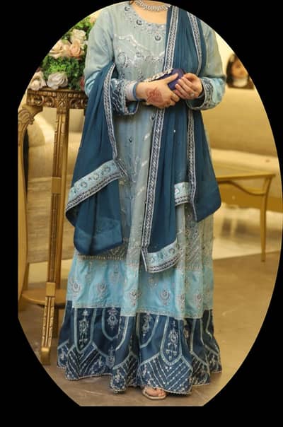 Turquoise Chiffon Maxi