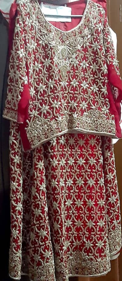 Bridal dress|bridal lehnga full embroidery for urgent sale