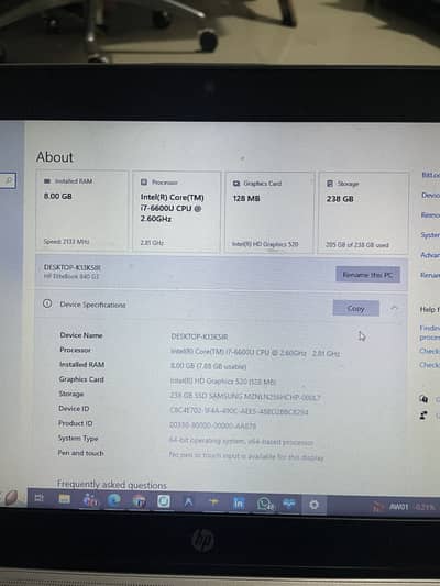Hp 840 G3 Elitebook