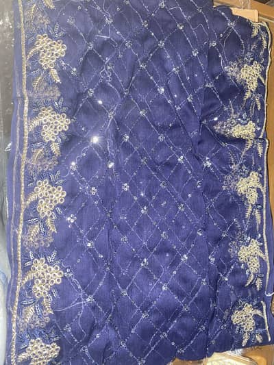 Unstitched embroidered dress