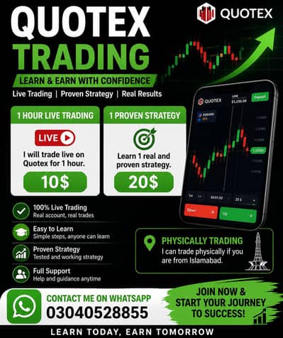 Professional Quotex & Gold Trading Training with Live Market Practice