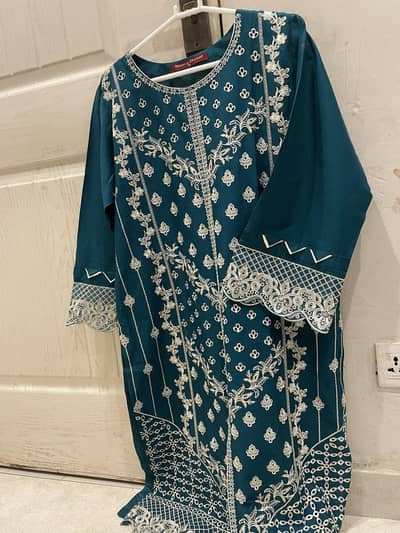 fully embroidered lawn dress