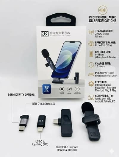 K8 Original Wireless Microphone Type C