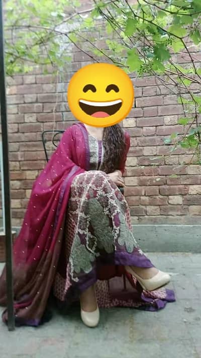 Eid Special Maroon Embroidered 3-Piece Party Wear Dress