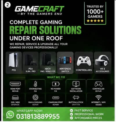 Repair Shop Karachi | PS5 PS4 Xbox Nintendo Repair