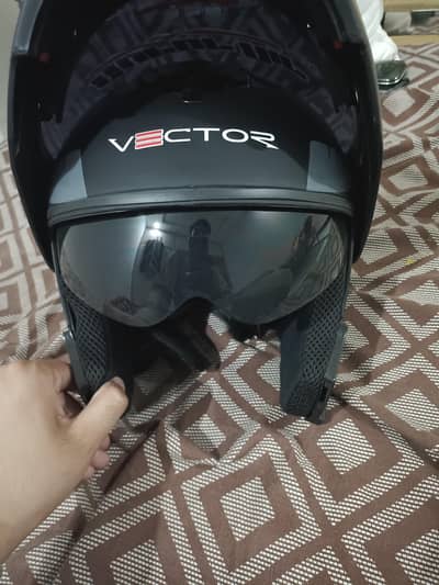vector helmet with black glass/ visor