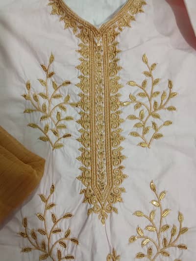 Pink embroidery kameez trouser