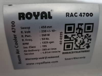 Royal Room Cooler RAC - 4700