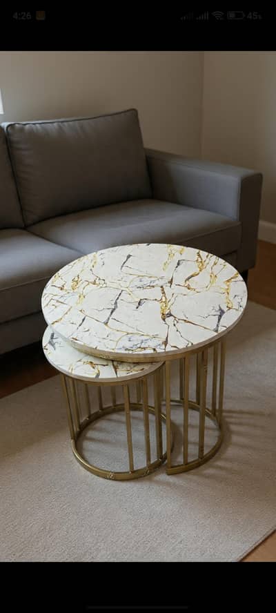 dubal centre table lamination top MS frame