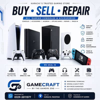 PS5 PS4 Xbox Nintendo Console Repair & Sale in Karachi