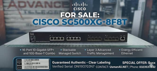 Cisco 16-Port 10G web Interface Low power Consumption