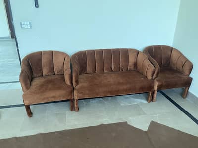 4 Seater Sofa Set Pure Wooden New Poshish