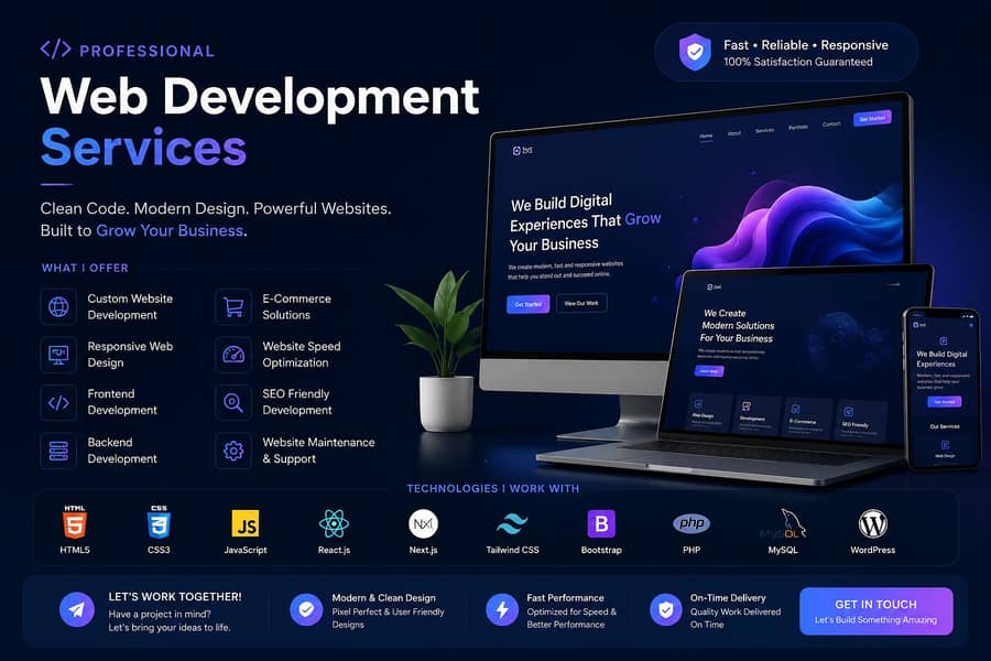 Professional Website Developer | E-commerce, SEO & Graphic Design 0