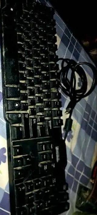 LCD, KEYBOARD AND MOUSE WITH VJ AND POWER CABLE