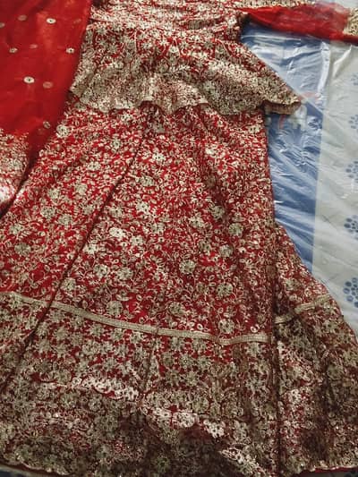 two dresses ready to wear one red for bride in good condition