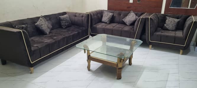 SOFA SET 3+2+1 brand new brown colour 10.10 condition 03281010987