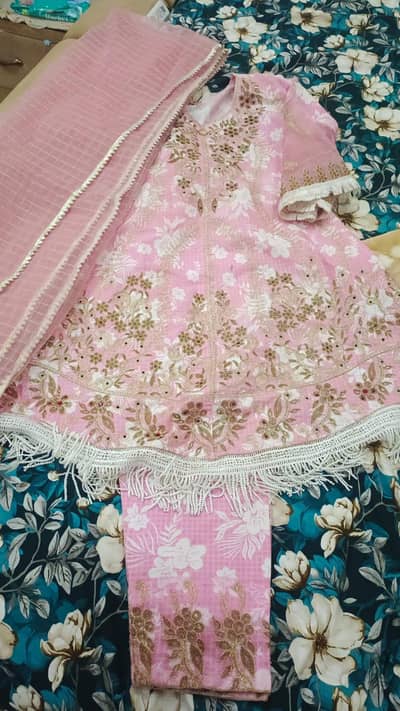 small size 3 pice with full embroidery