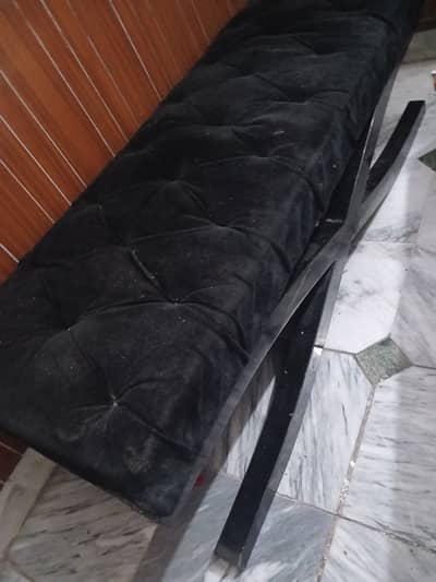 3 seater seti black velvet for sale
