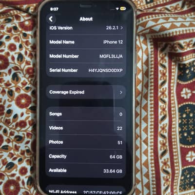urgent sale iphone 12 Non PTA