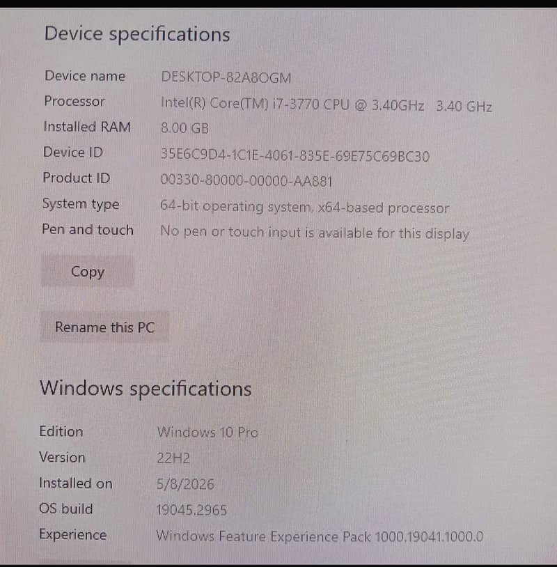 Intel I7-3770 2