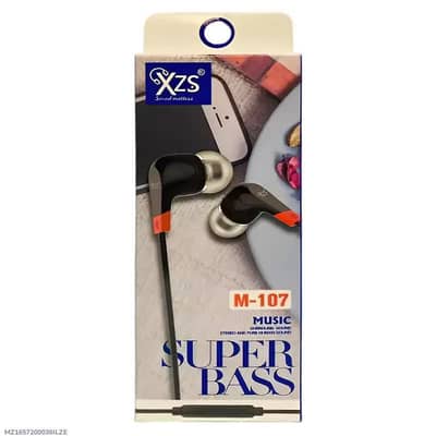 XZS M-107 Super Bass Handsfree - Original Earphones - 3.5mm Jack