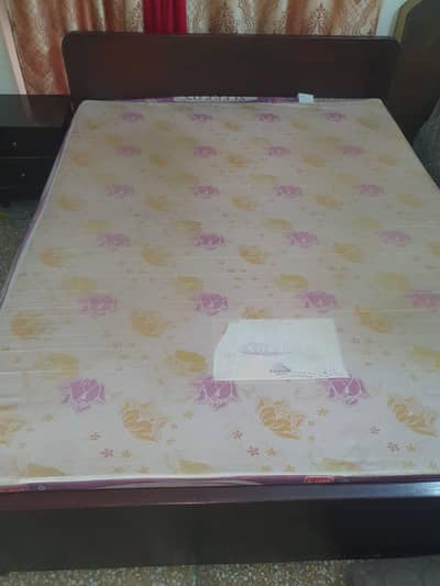  Double Size Wooden Bed with mattress For Sale
