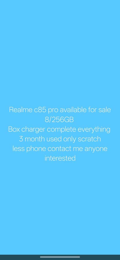 realme c85 pro 8GB+256GB. All accessories available,with box