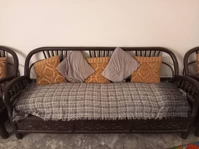5 seater sofa set pure akhroot wood  and best cushions