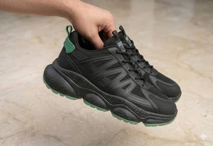 Premium Black and Green Sneakers For Sale !!!!!