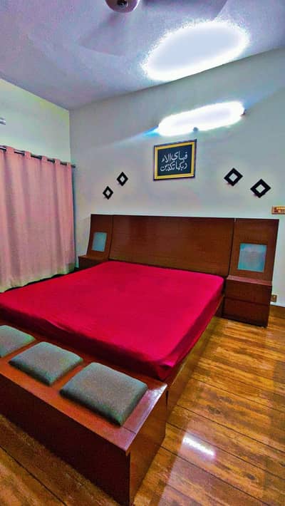 King Size Double Bed with Dressing Table and Side Tables