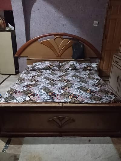 wooden bed