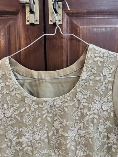 Beautiful Sage 3PC Embroidered Fancy Suit – Eid Special
