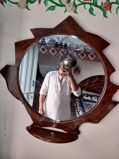 beautiful Antic piece wood aaina