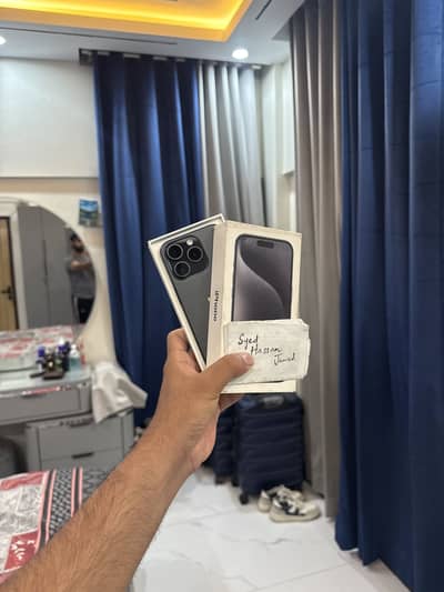 Iphone 15 Pro 128 gb 91 bh PTA APPROVED Black colour with Box