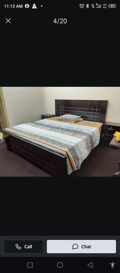Bed set , King bed, Wooden Bed.