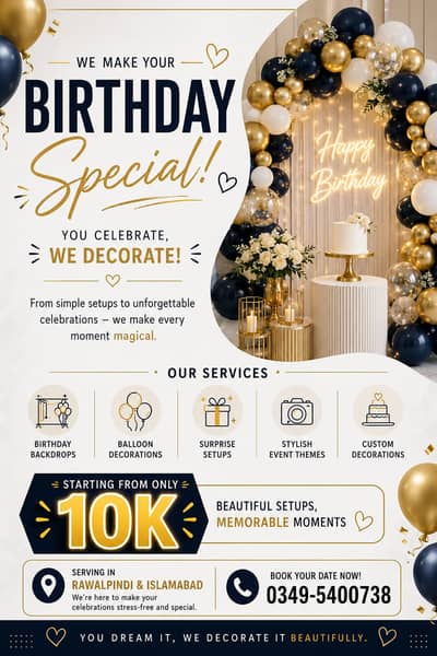 Birthday Event Planner & Decoration