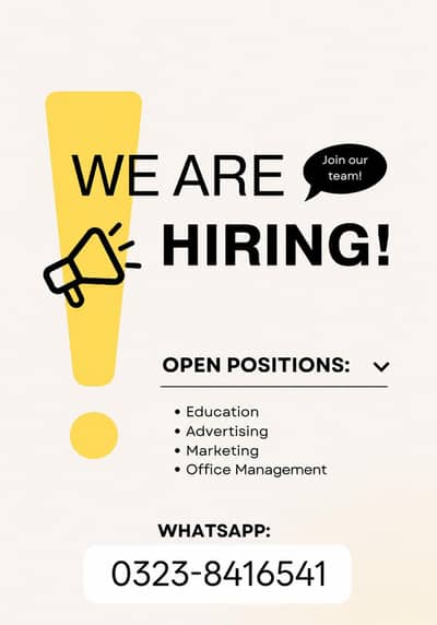 Multiple Job Positions available for Freshers & Professionals