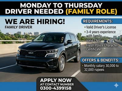 Family Driver - Mon to Thurs