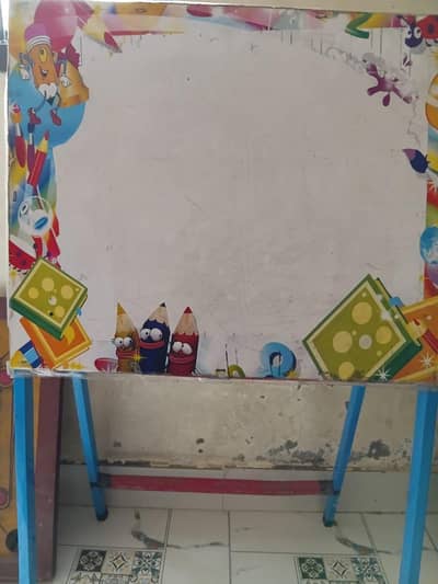 double sided kids board (White & Black Board) With Stand