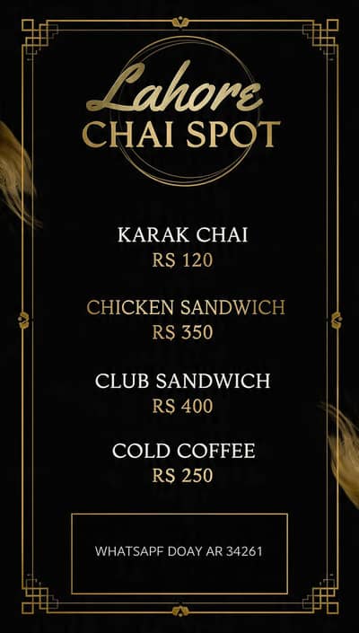 Menu card designs