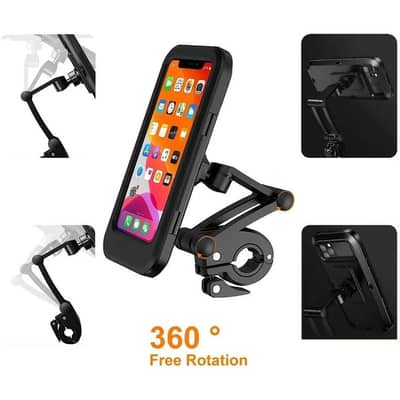 waterproof Touch Screen Bike Phone holder parcel open to allow