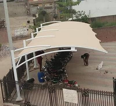 Tensile parking shade / Car roof / Wall mounted / Pvc canopy shade
