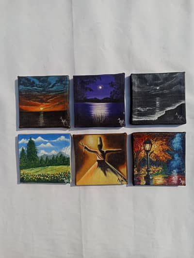 Mini canvas paintings