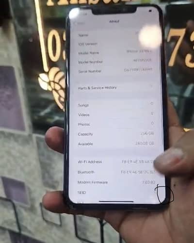 iPhone XSMAX factory 256 gb battery service
